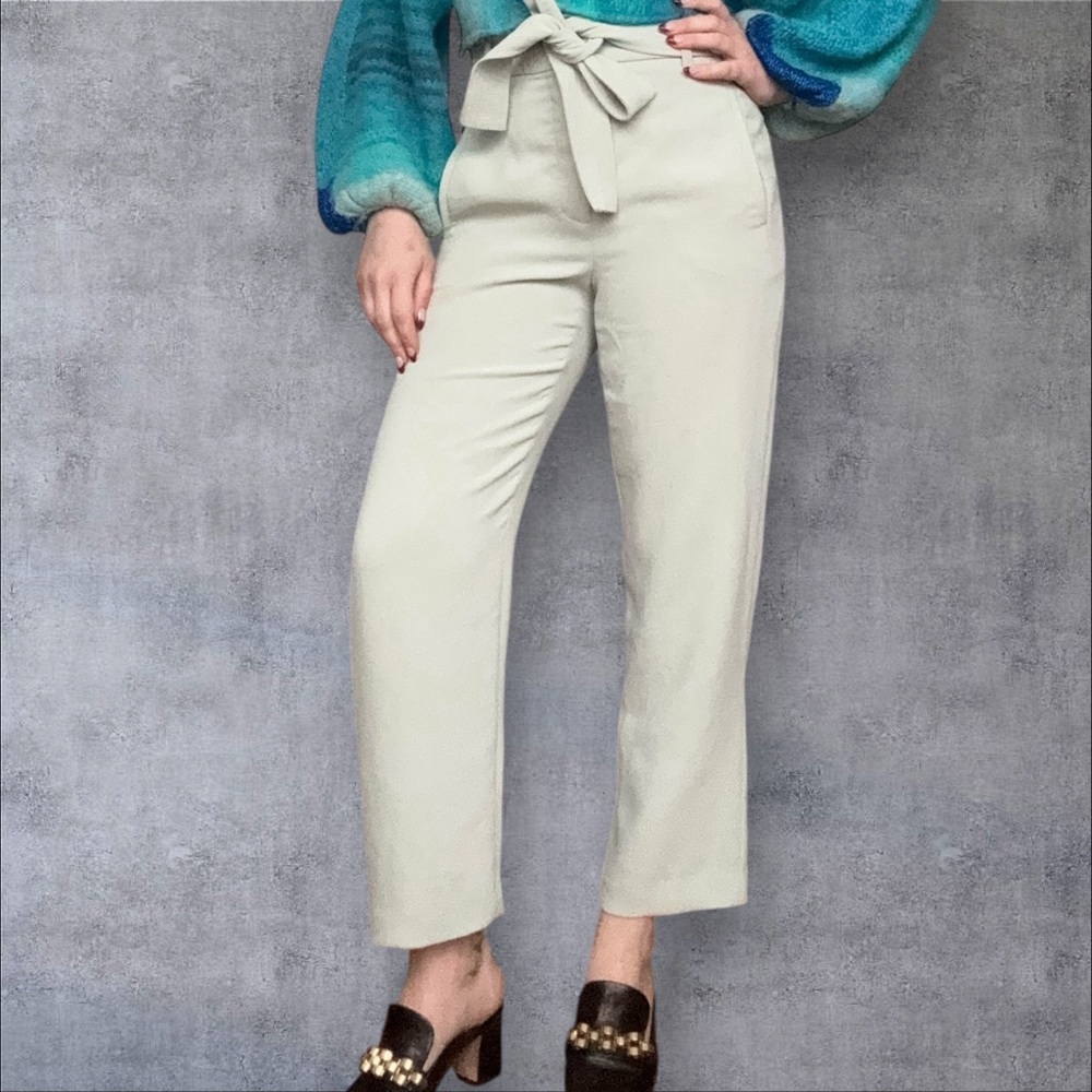 Aritzia Wilfred Tie-Front Pant in Rainwash